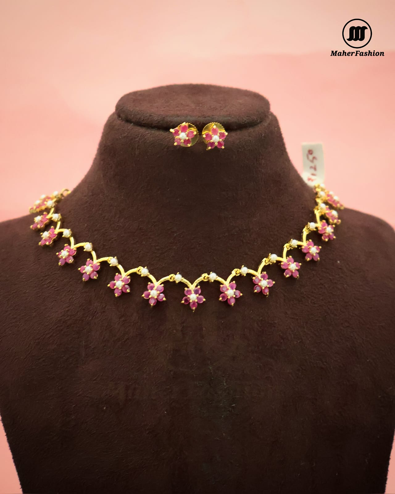 Pearl Cluster Choker Necklace